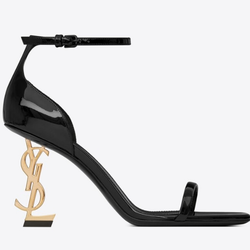Saint Laurent Opyum Patent Leather Sandals